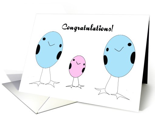 Gay Adopted A Girl Congratulations card (548447)