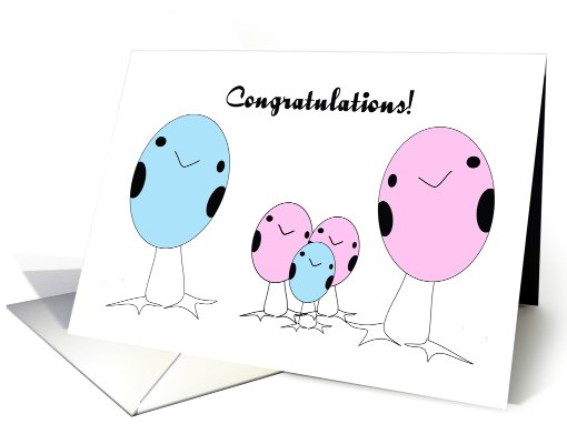 Adopted Two Girls And A Boy Congratulations card (549679)
