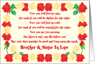 Brother And Sister In Law Wedding Blessing card