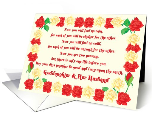 Goddaughter and Her Husband Wedding Blessing card (571239)