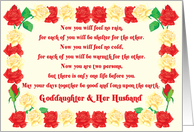 Goddaughter and Her Husband Wedding Blessing card