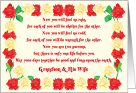 Granddson and His Wife Wedding Blessing card
