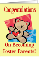 Teddy Bear Congratulations Foster Parents Card