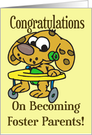 Toddler Puppy Congratulations Foster Parents Card
