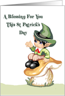 Leprechaun Blessing St Patricks Day Card
