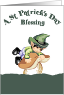 A Leprechaun Blessing St Patricks Day Card