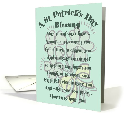 An Irish Blessing St Patricks Day card (572750)