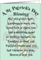An Irish Blessing St Patricks Day Card