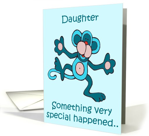 Daughter Monkey Adoption Day card (572977)