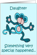 Daughter Monkey Adoption Day Card