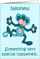 Nephew Monkey Adoption Day Card