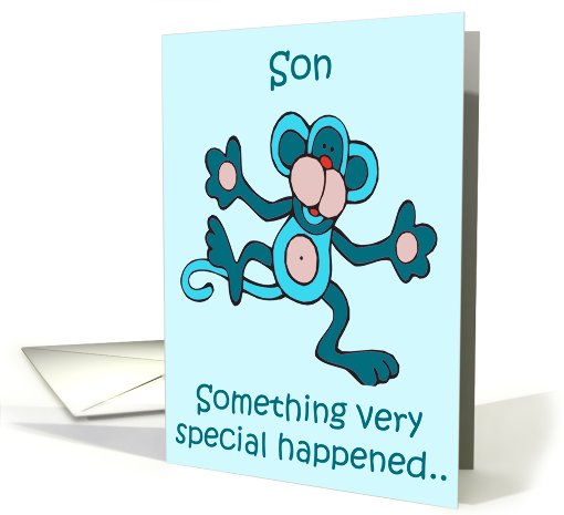 Son Monkey Adoption Day card (573086)