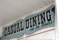 Casual Dining Sign Blank Card