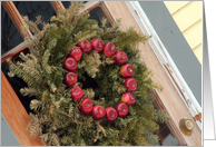 Old Fashioned Wreath Christmas Card