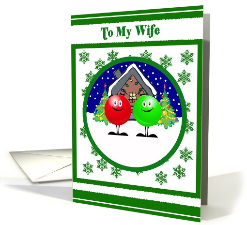 Cute Ornaments Wife Christmas card (577181)