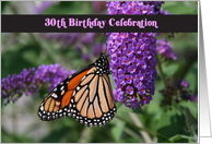 Butterfly 30th Birthday Invitations card