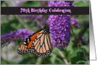 Butterfly 70th Birthday Invitations card