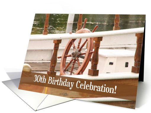 Ships wheel 30th Birthday Invitations card (581705)