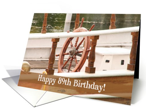 Ships wheel 89th Birthday card (583970)