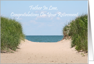 Father In Law Beach Retirement Card