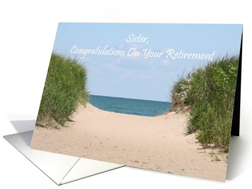 Sister Beach Retirement card (586446)