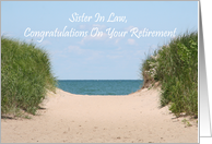 Sister In Law Beach Retirement Card