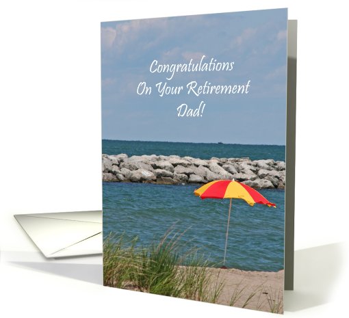 Dad Beach Umbrella Retirement card (586485)