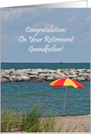 Grandfather Beach Umbrella Retirement Card