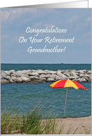 Grandmother Beach Umbrella Retirement Card