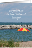 Grandpa Beach Umbrella Retirement Card