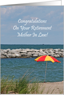 Mother In Law Beach Umbrella Retirement Card