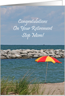 Step Mom Beach Umbrella Retirement Card