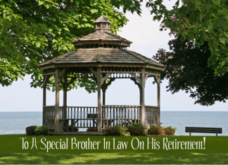 Brother In Law Lakeside Gazebo Retirement Card