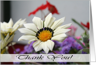 White Flower Thank You Card