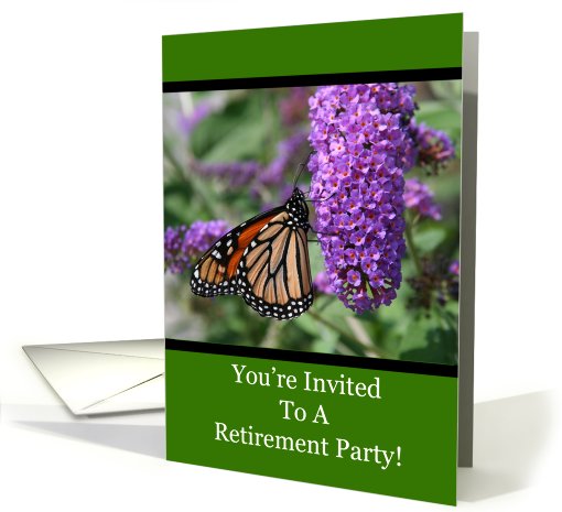 Butterfly Retirement Party Invitation card (590514)