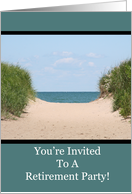 Beach Retirement Party Invitation card