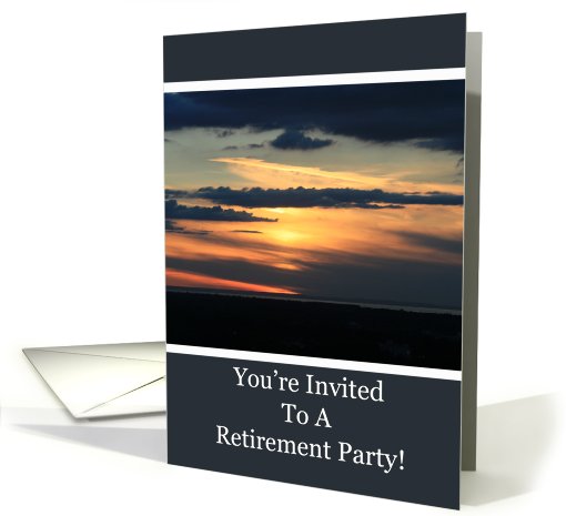 Sunset Retirement Party Invitation card (590520)