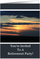 Sunset Retirement Party Invitation card