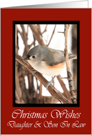 Daughter And Son In Law Titmouse Christmas Wishes Card