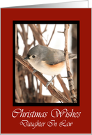 Daughter In Law Titmouse Christmas Wishes Card