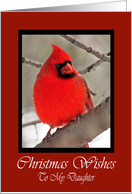 Daughter Cardinal Christmas Wishes Card