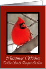 Our Son And Daughter In Law Cardinal Christmas Wishes Card