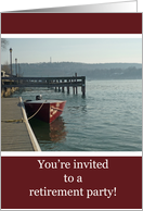 Fishing Boat Retirement Party Invitation card