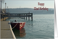 Fishing Boat 22nd Birthday Card