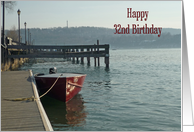 Fishing Boat 32nd Birthday Card