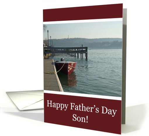 Fishing Boat Son Fathers Day card (595565)