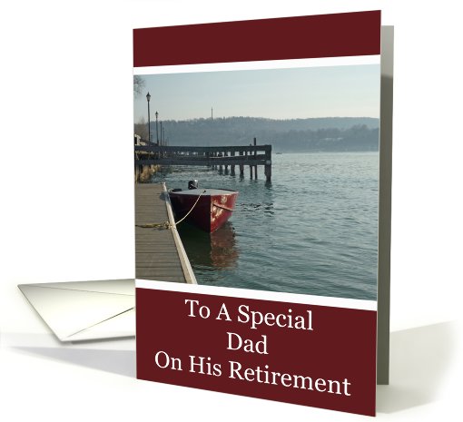Fishing Boat Dad Retirement card (595592)