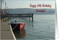 Fishing Boat Grandpa 69th Birthday Card