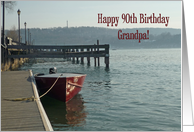 Fishing Boat Grandpa 90th Birthday Card