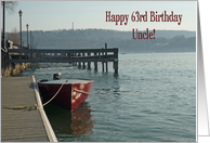 Fishing Boat Uncle 63rd Birthday Card